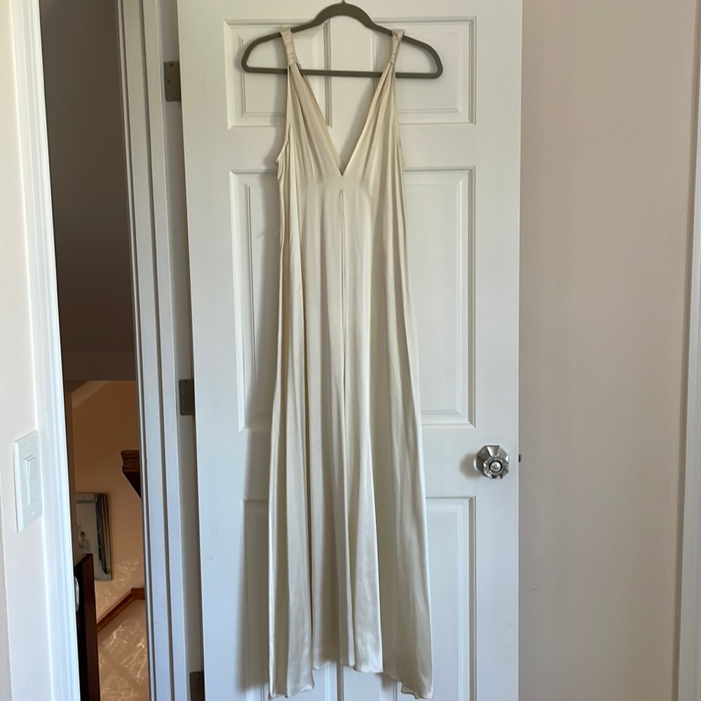 LoveShackFancy white silk gown size 1